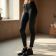 Urban Chic Black Coated Skinny Jeans