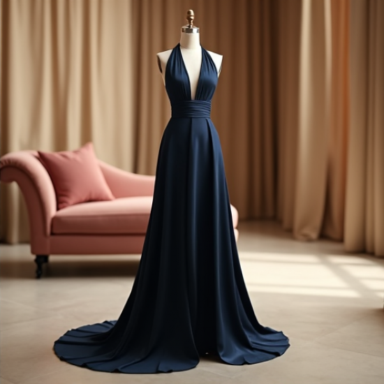 Elysian Evening Elegance Halter Gown