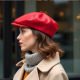 Chic Faux Leather Beret