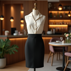 Chic Elegance Peplum Hem Pencil Skirt