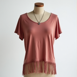 Bohemian Breeze Fringe Tee