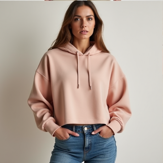 Urban Chic Cropped Zip Hoodie