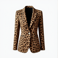 Savannah Chic Leopard Print Blazer