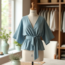 Elysian Breeze Kimono Sleeve Wrap Top