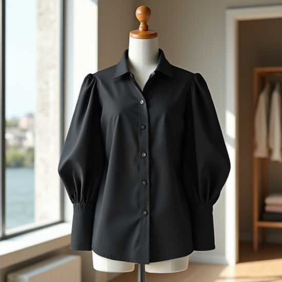 Chic Elegance Statement Sleeve Shirt