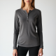 Cozy Luxe Women's Thermal Henley Tee