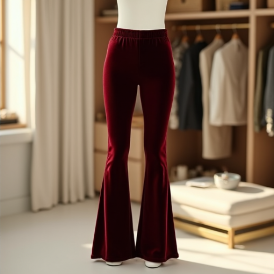 Velvet Chic Flare Pants