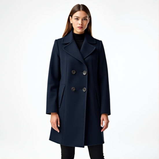 Sophisticated Elegance Women's Wool Blend Peacoat