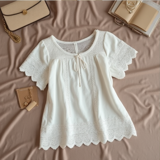 Elysian Broderie Elegance Top