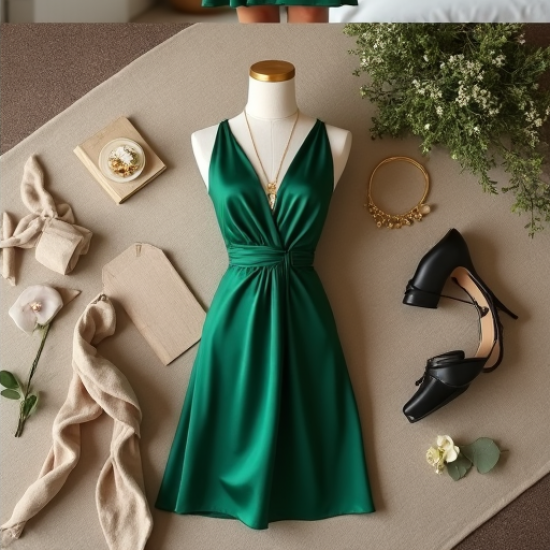 Elysian Elegance Drape Front Satin Dress