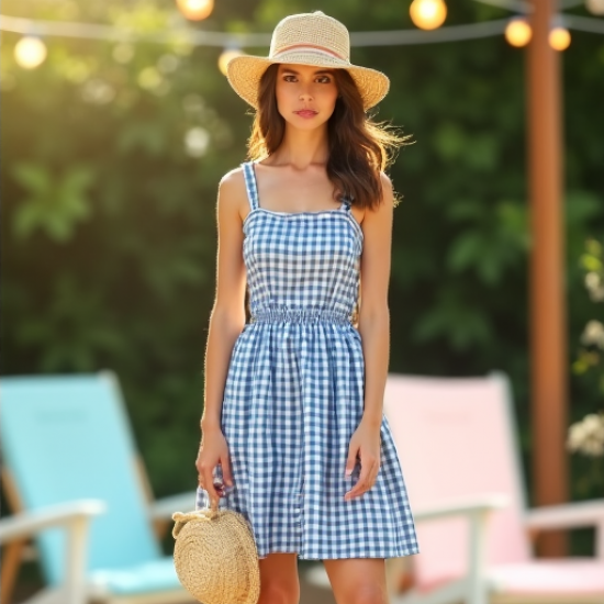 Chic Gingham Breeze Sundress
