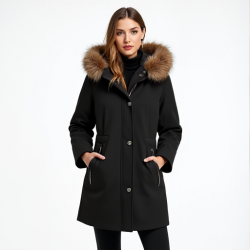 Elysian Luxe Fur Trimmed Hooded Coat