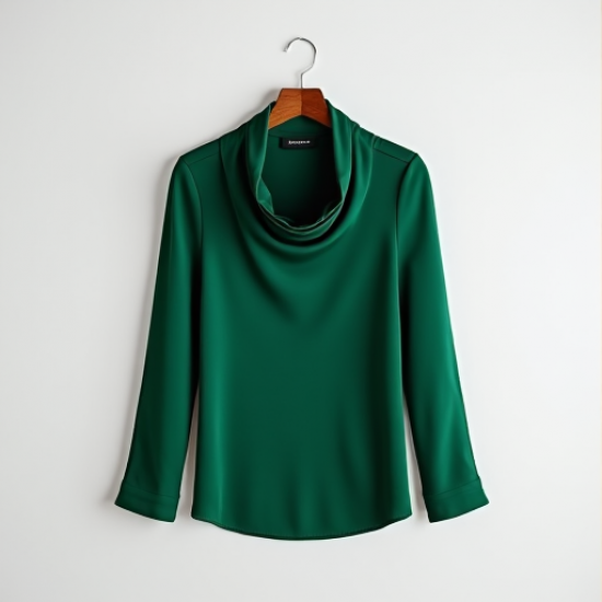 Silken Elegance Cowl Neck Top