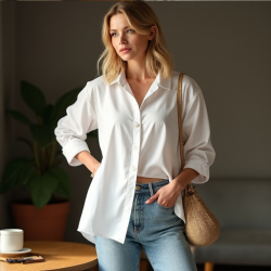 LuxeEase Oversized Poplin Shirt