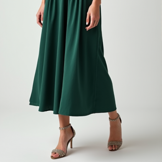 Elysian Elegance Bardot Midi Dress