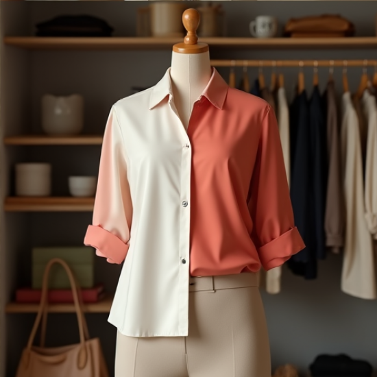 Chic Harmony Color Block Blouse