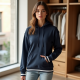 Chic Contrast Trim Hoodie