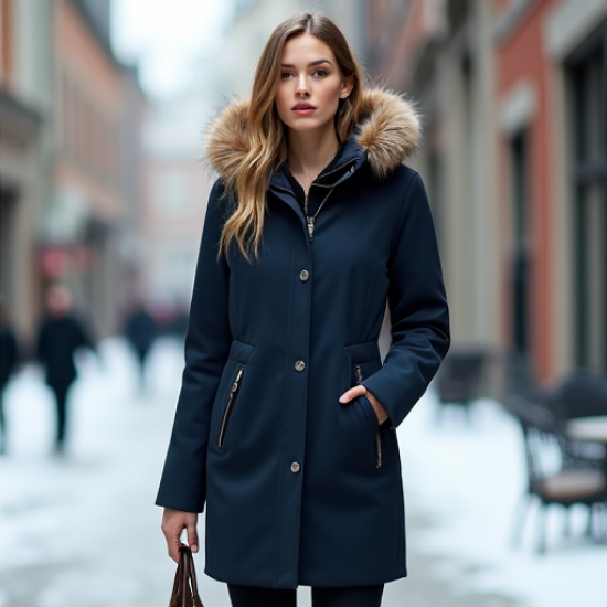 Elysian Luxe Fur Trimmed Hooded Coat