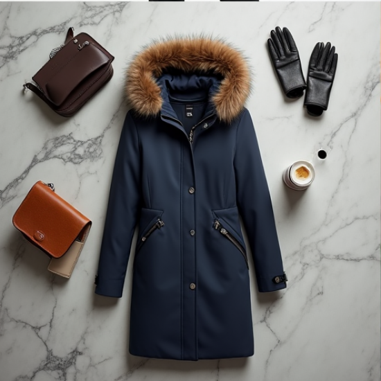 Elysian Luxe Fur Trimmed Hooded Coat