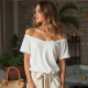 Chic Breeze Off-Shoulder Tee
