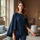 Elysian Elegance Cape Sleeve Top