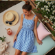 Chic Gingham Breeze Sundress