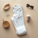 Elysian White Denim Straight Leg Jeans