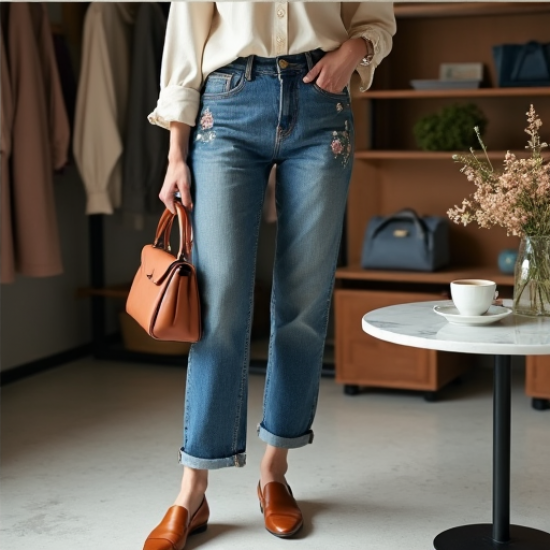 Elysian Embroidered Denim Jeans