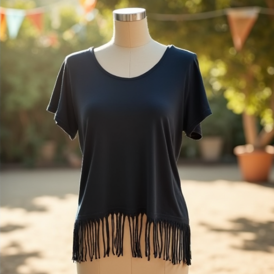 Bohemian Breeze Fringe Tee