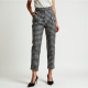 Chic Gingham Check Cigarette Trousers