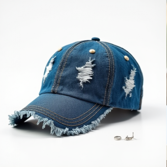 Chic Distressed Denim Cap