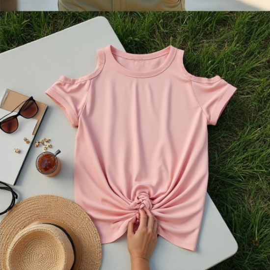 Chic Breeze Cold Shoulder Tee