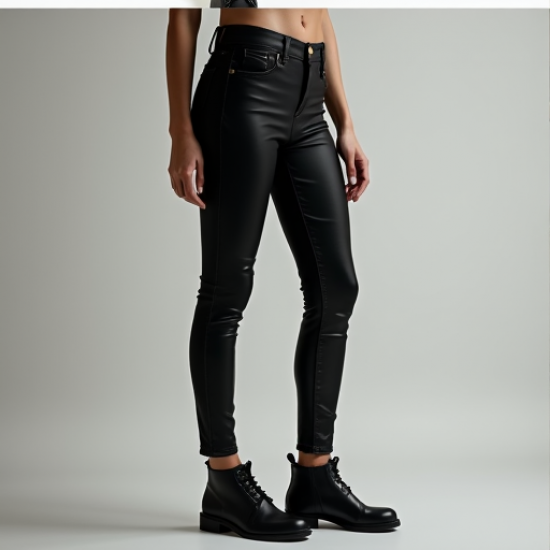 Urban Chic Black Coated Skinny Jeans