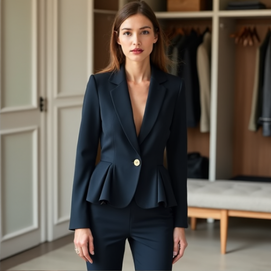 Chic Elegance Peplum Blazer