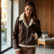 Elysian Luxe Faux Shearling Aviator Jacket