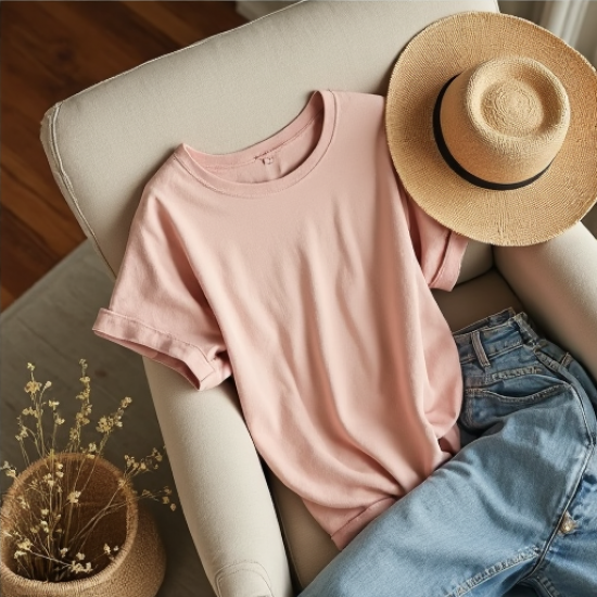 Breezy Elegance Linen Blend Tee