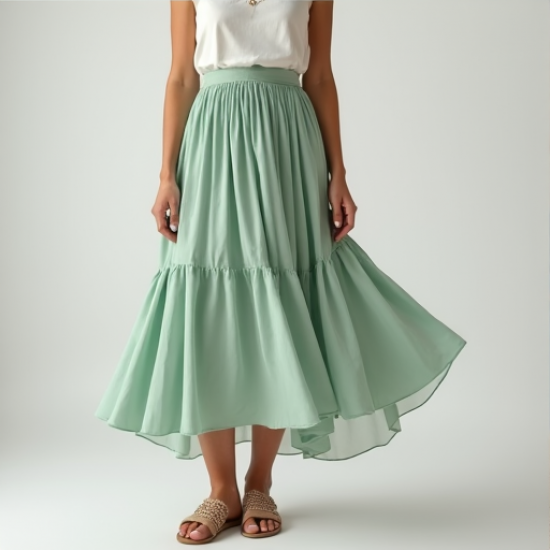 Elysian Breeze High-Low Skirt