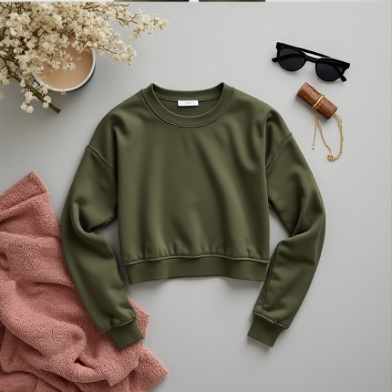 Chic Comfort Cropped Sweatshirt