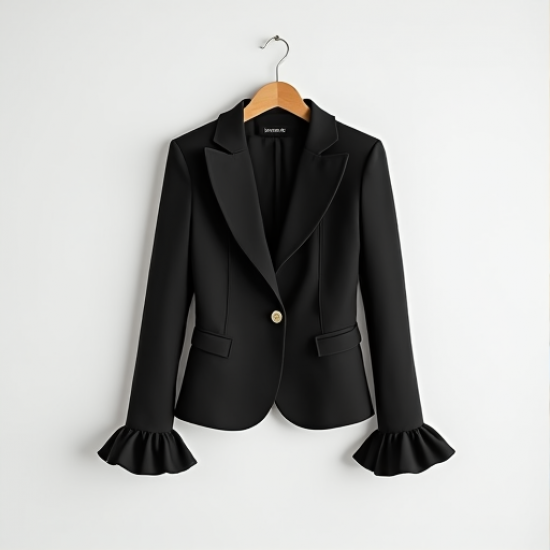 Chic Ruffle Elegance Jacket