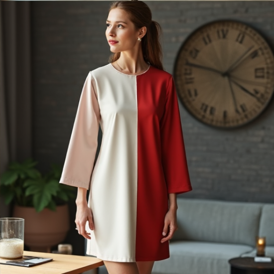 Chic Harmony Color Block Shift Dress