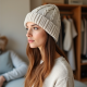 Cozy Luxe Slouchy Cable Knit Beanie