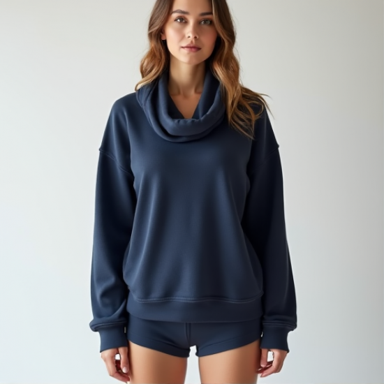 CozyChic Cowl Neck Lounge Sweatshirt