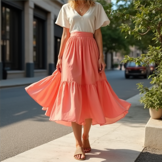Elysian Breeze High-Low Skirt