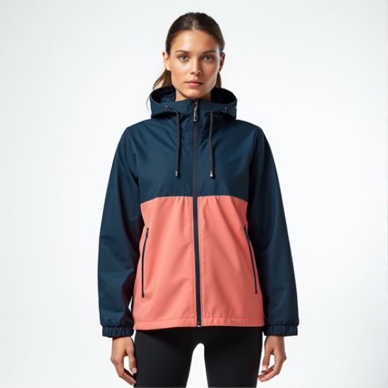 Chic Breeze Color Block Windbreaker